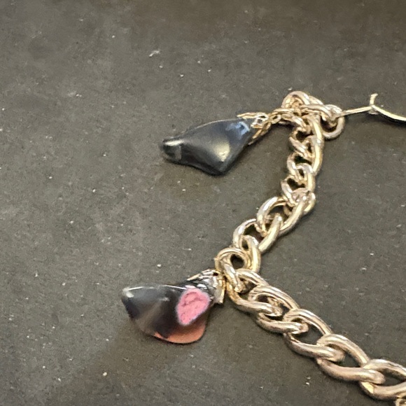 Chic Silver Plated Multicolour Stones Charm Bracelet From Germany - Picture 4 of 9